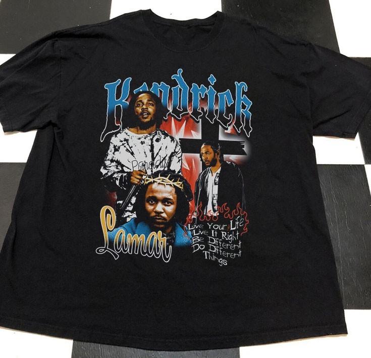 Новая футболка с винтажным принтом Кендрика Ламара Подарок для фанатов Унисекс S-5XL Футболка 2DO1549 Унисекс футболка M