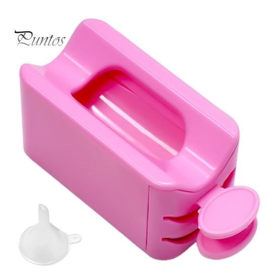 

Лоток для пудри для занурення нігтів Двошаровий контейнер для збереження блиску з черпаком Професійний футляр для зберігання пудри для нігтів Інструмент для переробки пудри для занурення нігтів рожевий