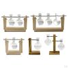 Terrarium Transparent with Wooden Stand Glass Vase Holder Creative Flower Pot for Coffee Shop Room