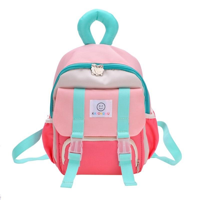 Trendy Color Block Large Capacity Backpack For Boys And Girls Perfect For Kindergarten
