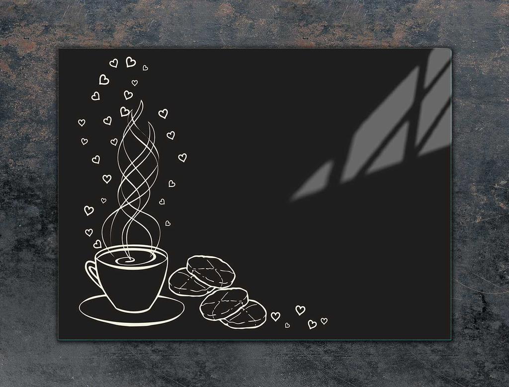 SZKLANA PŁYTA OCHRONNA NA KUCHENKĘ 70x52 KAWA
