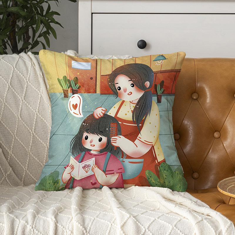 

Подушка ко Дню матери Наволочка с принтом Чехол для диванной подушки Чехол для автомобильной подушки Домашний декор Праздничный подарок 45 * 45Cm (collection priority delivery)