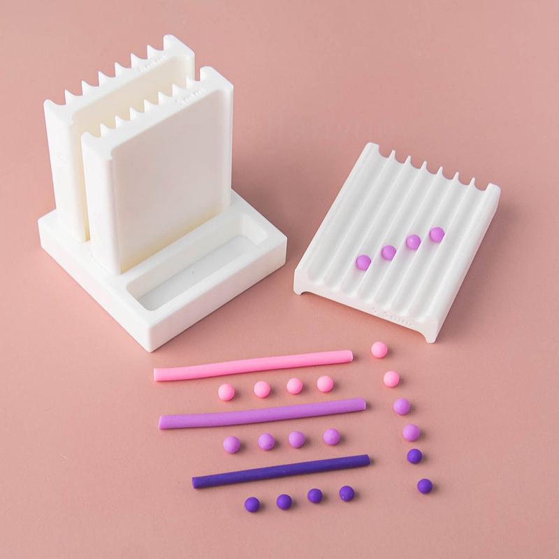 Tira de Atrito/Molde de Bola Macia 1-6mm Cerâmica Macia Diâmetro Disponível em Ambos os Lados Brincos DIY Bola Pequena de Argila Ferramenta de Moldagem Rápida