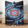 Bayern Munich Personalized Name Blanket Gift Personalized Blanket Durable Comfort Perfect for Couch Chair Sofa Livingroom Ideal for All Seasons