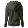 Abrigo de invierno para mujer, sudadera con capucha y cremallera de felpa