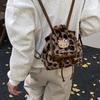 Fashion Leopard Print Boys And Girls Backpack Cute Kitten Kindergarten Baby Schoolbag Autumn And Winter Children'S Backpack Tide