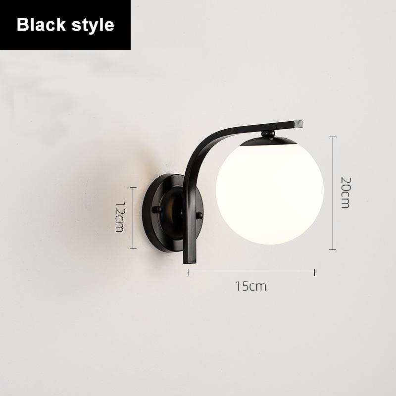 

Настенный светильник для спальни, простой прикроватный светильник, современный фон для гостиной, роскошная лестница, прихожая, светильник для балкона 12W&Warm light чёрный