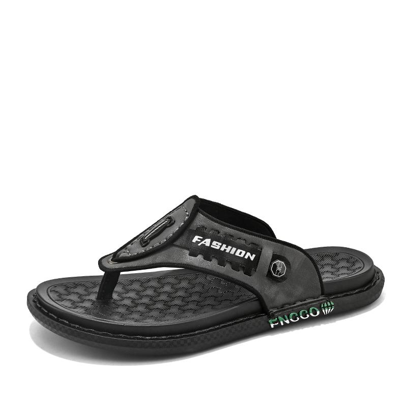 

JAHSEH мужские тапочки из натуральной кожи, шлепанцы ручной работы с крокодиловой текстурой, летняя мужская повседневная обувь, нескользящая уличная мужская пляжная обувь 44 серый