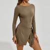Women's Loose Casual Color Tennis Skirt Yoga Suit One-Piece Dress