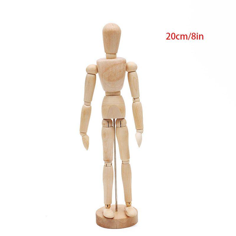 Wooden Human Artist Manikin Drawing Model Unisex Male Female Sketching Tool