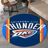 Thunder Basketball Team Round Rug for Livingroom,Bedroom, Palyroom, Chair Rug, Area Rug, Circle Carpet, Large Size Fan Christmas Gift