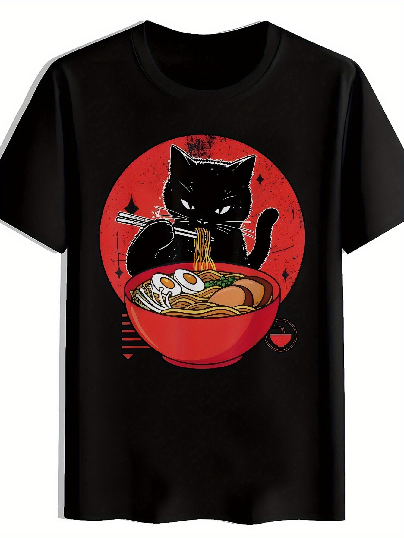 

Heavy Metal Graphic T-shirt - Black Band Tee with Red accents - Round Neck Short Sleeve Shirt for Concerts M