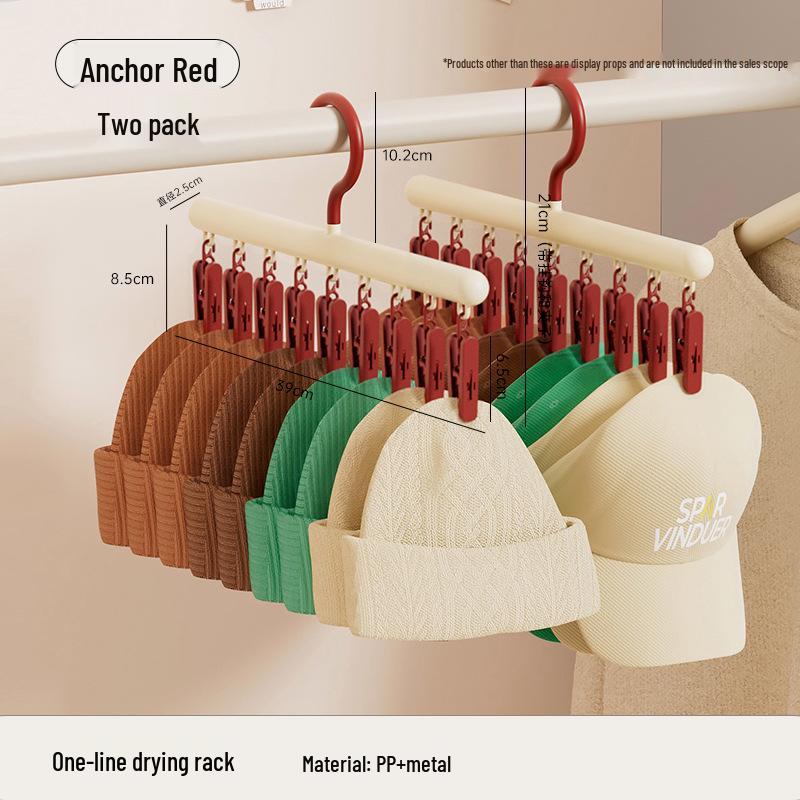 Multifunctional Plastic Clothes Drying Rack with No-Trace Clips for Underwear and Socks