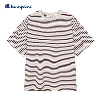 Champion Striped Cotton Crewneck T-Shirt