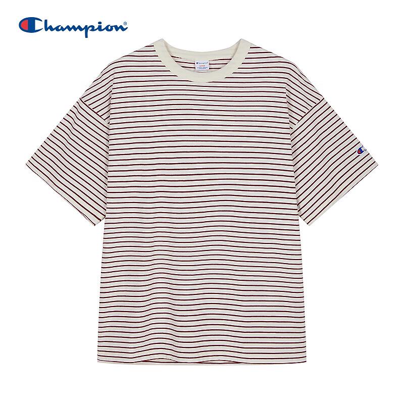Champion Striped Cotton Crewneck T-Shirt