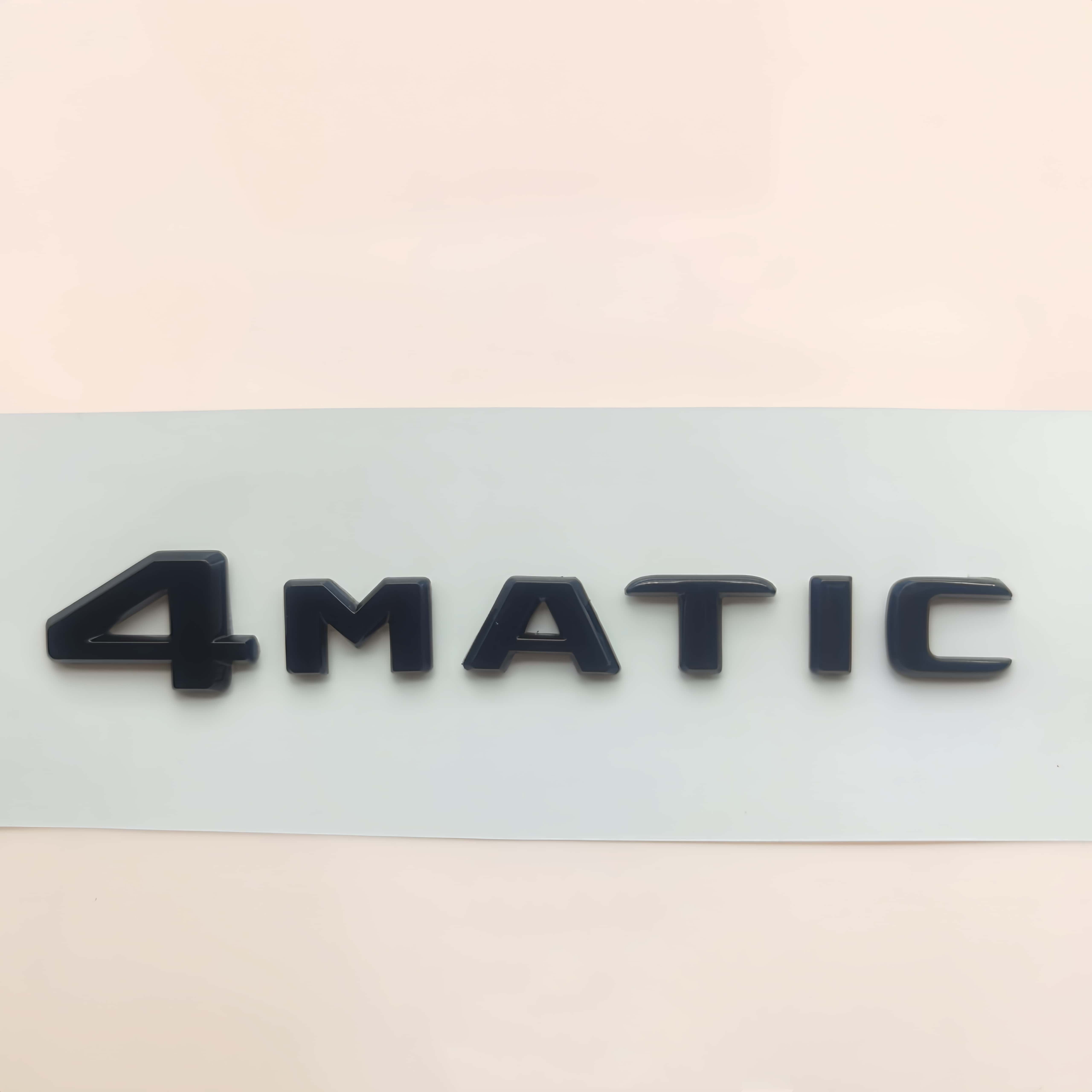 1pc 3D ABS 4 MATIC Letters Car Emblem Badge Sticker for  A/B/C/E/S/CLA/CLS/GLB/GLE/GLC/G Class чёрный