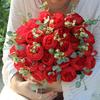 Artificial Peonies Flowers with 5 Heads Blooms And 4 Buds Faux Peony Bouquet Floral Arrangement for Home Vase Decor Boho Wedding Table Centerpiece