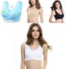 Women Lady Sexy Front Cross Adjustable Side Buckle Lace Vest Wireless Sport Bra For Ultimate Comfort And Style