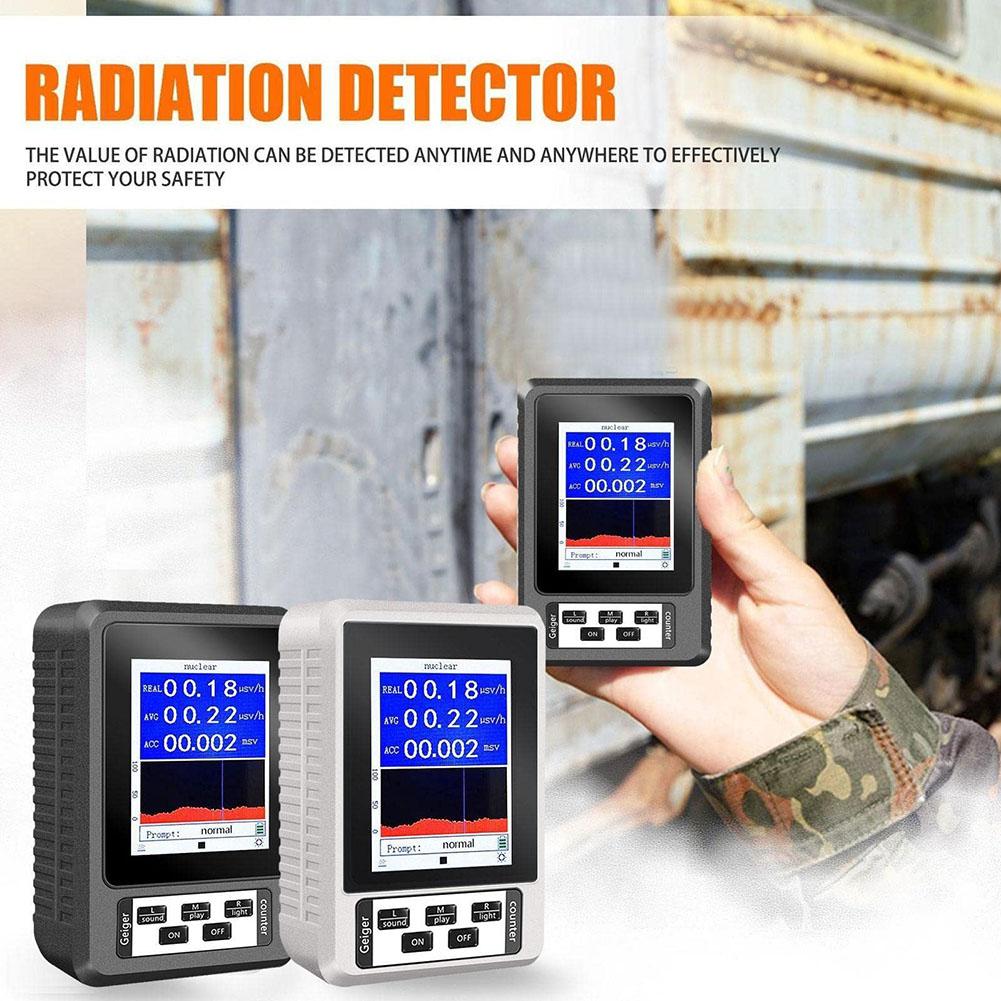 XR1 BR-9B Geiger Counter Nuclear Radiation Detector With LCD Display Portable Handheld High Accuracy Radiation Dosimeter