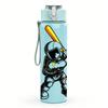 1PC Astronaut Baseball Batter Figure 750ml Color Plastic Water Bottle Leakproof Flip Straw Lid For Sports Office Home Use