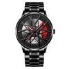 BORUSE Fashion Waterproof Men's Watch Luminous Wheel Hub Watch Business Sports Leisure Watch Quartz Steel Watch