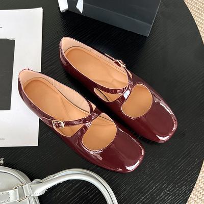 Chaussures de mode à bout carré et semelle plate pour femmes, chaussures tendance croisées à une bride pour printemps et été, chaussures décontractées de conduite pour femmes enceintes