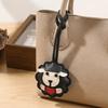 Trendy PU Leather Sheep Keychain Lightweight Soft Lamb Keyring Cartoon Animal Round Heart Bag Charm Coworker