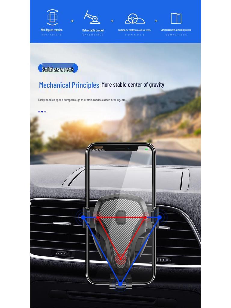 Suction Cup Car Phone Holder with Air Vent Mount