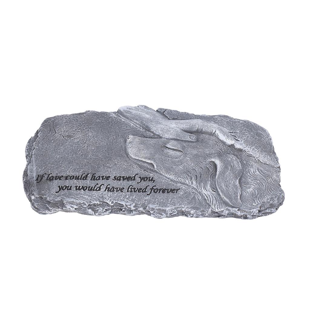 Pet Memorial Stone Garden Memorial Tombstone Resin Dog Cat Gravestone for Lawn Decoration