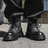Casual hollowed out men's boots New Fashion Designer Style Outdoor leisure trend party office thick soled youth quality shoes
