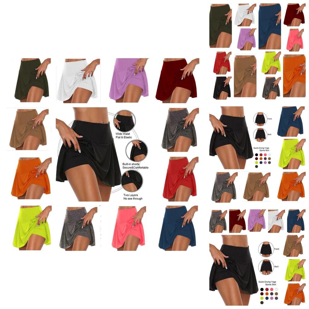 2023 Basic Summer Women's Pure Color Two-piece Fake Shorts Leggings Available In 13 Colors