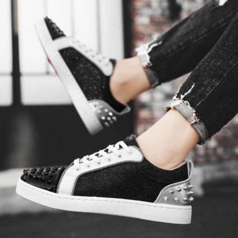 Men's Autumn Casual Rivet Versatile Work Low-top Flat Shoes