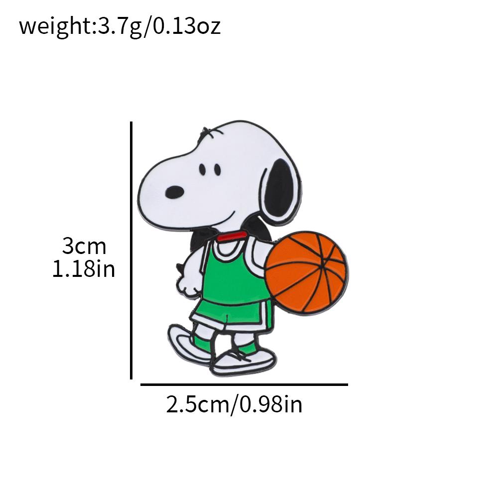 Snoopy Enamel Pins Set Cute Cartoon White Dog Brooches Lapel Badges for Backpack Creative Gift for Friends