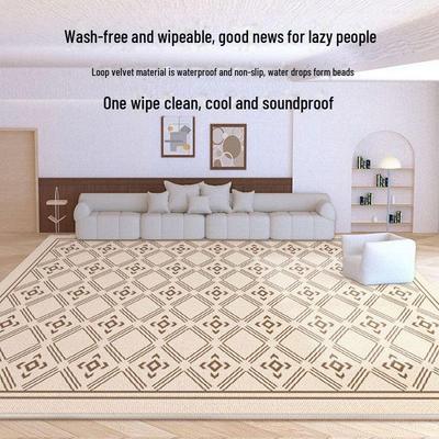 Tapis à poils bouclés antidérapant, résistant à la saleté et facile d'entretien pour le salon, la chambre ou l'entrée