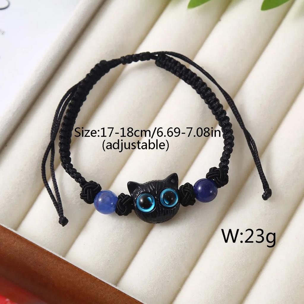 2026 Fashion Cheese Black Sesame Black Cat Bracelet Black and White Animal Couple Bracelet Party Jewelry Accessories Gifts 2026