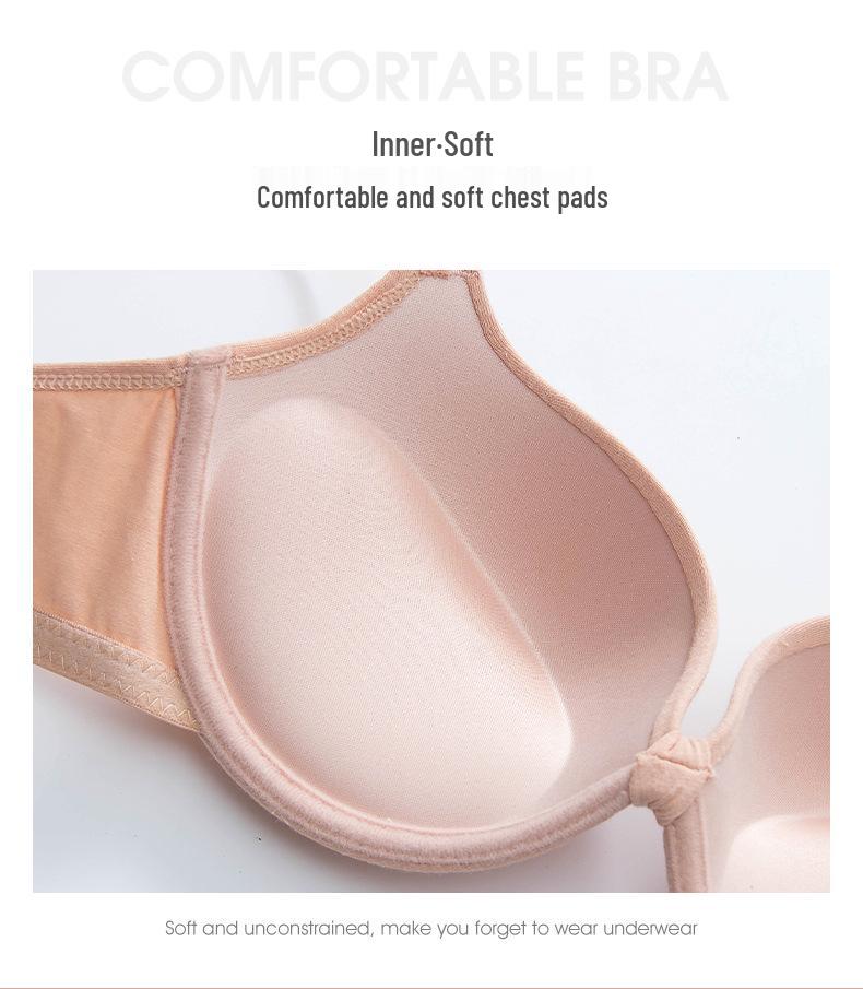 Women's Comfortable Cotton Push-Up Bra with Underwire and Adjustable Fit