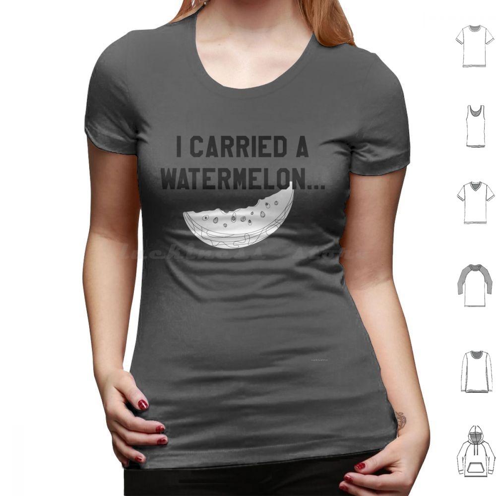 I Carried A Watermelon Black Text T Shirt Big Size 100 Cotton Dirty Dancing Watermelon Johnny Castle Baby Dancing 80s