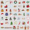50 Cute Christmas Doodle Stickers, Water Cup Waterproof Decorative Stickers, Cute Snowman Holiday Stickers