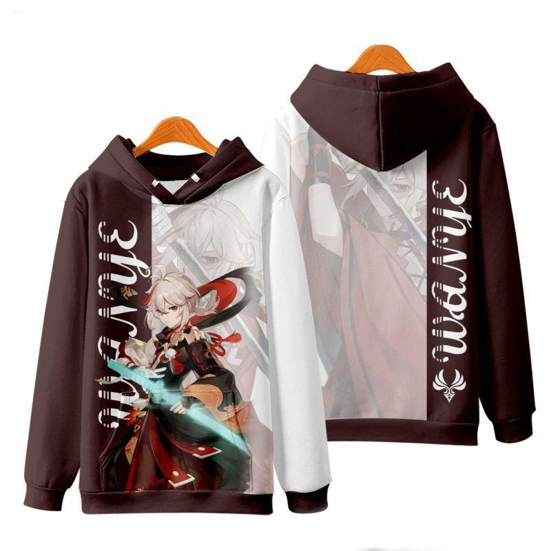 Game Genshin Impact Kazuha Cosplay Hoodies Male 3D Print Anime Sweatshirts Men Women Tracksuit Pullovers Coat Y2k Men's Clothing