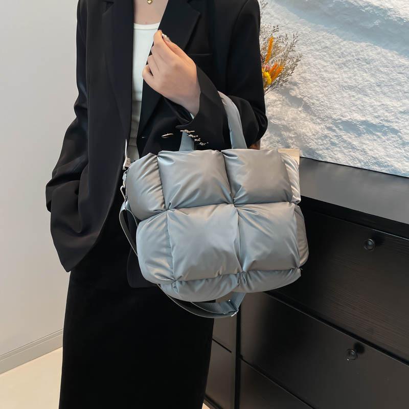 

Хлопковая одежда, сумка, осень и зима, сумка большой вместимости, женская сумка, модная сумка-мессенджер для работы, сумка из космического хлопка, сумка подмышку 34.5*15*26 серый