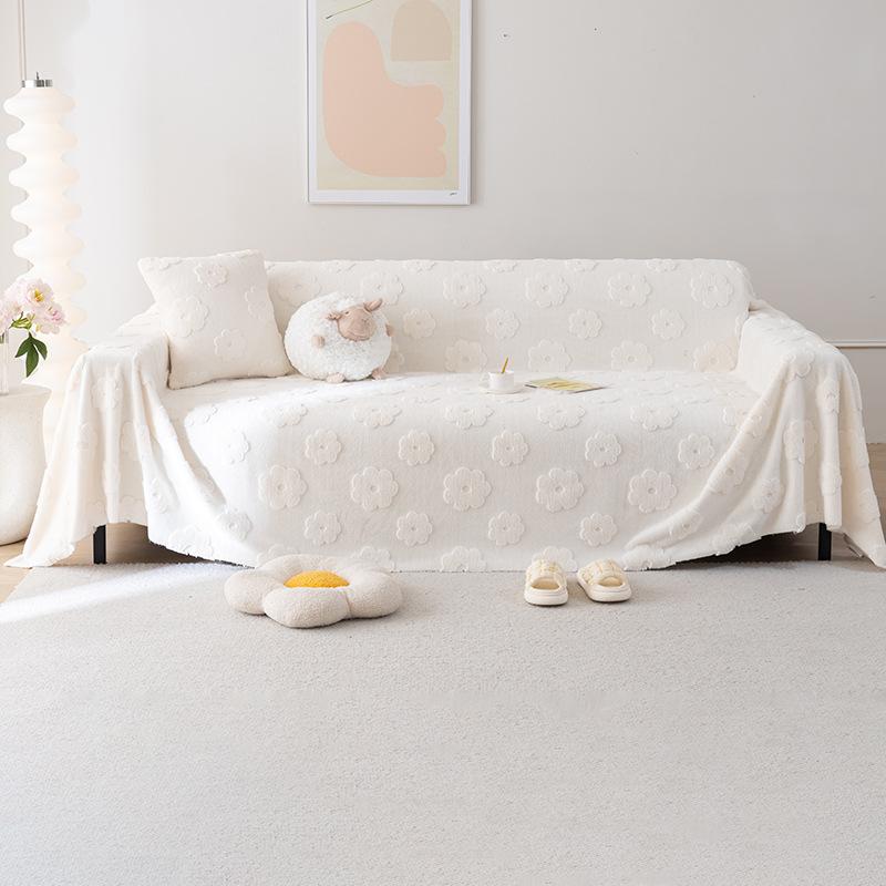 Anti-Scratching Sofa Cover Towel Cover All-Inclusive Universal Non-Slip Mat Cover Cloth Winter Plush Sofa Cover