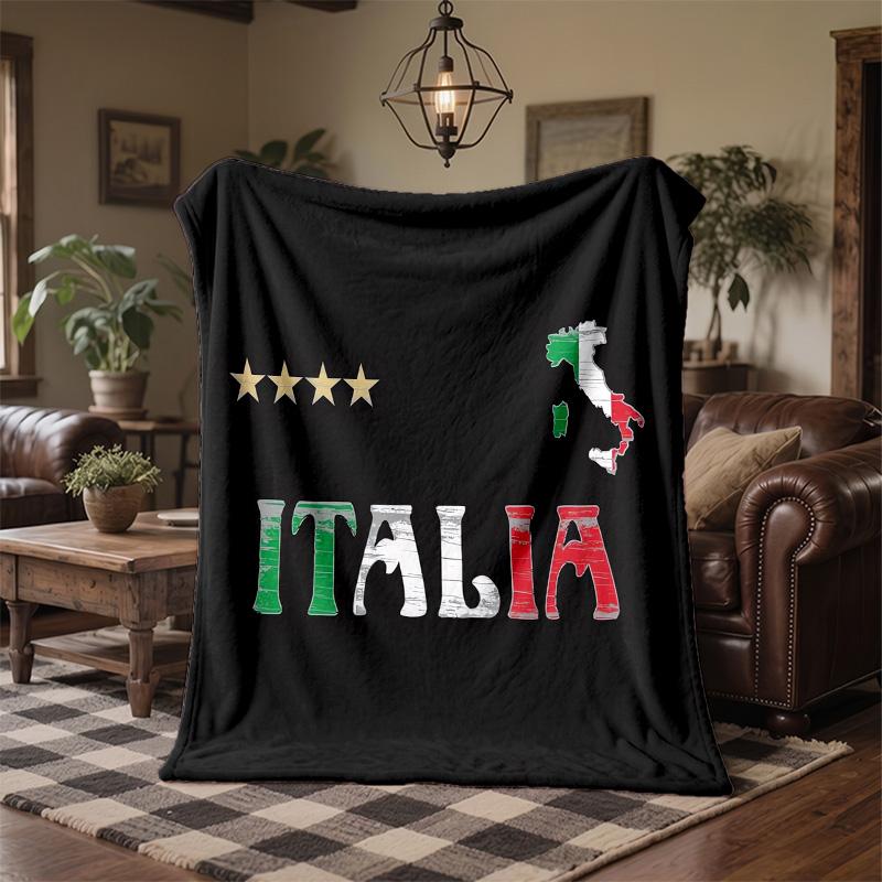 Italy Print Flannel Blanket Soft Warm Sofa Bed Throw Blanket For Home Office Bedroom