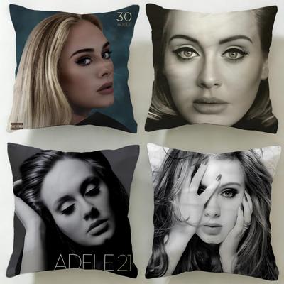 Classic Singer Adele Cushion Cover Soft  EasyWash Pillow Case  Versatile for Couch Bed Travel and Office