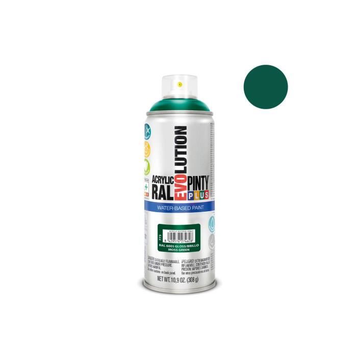 Peinture en aérosol - GENERIQUE - Pintyplus Evolution - 520cc - Vert Mousse - Base aqueuse