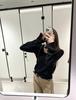 Korean Style V-neck Soft Fluffy Long-Sleeve Knit Sweater for Autumn/Winter Women's Slim Fit.