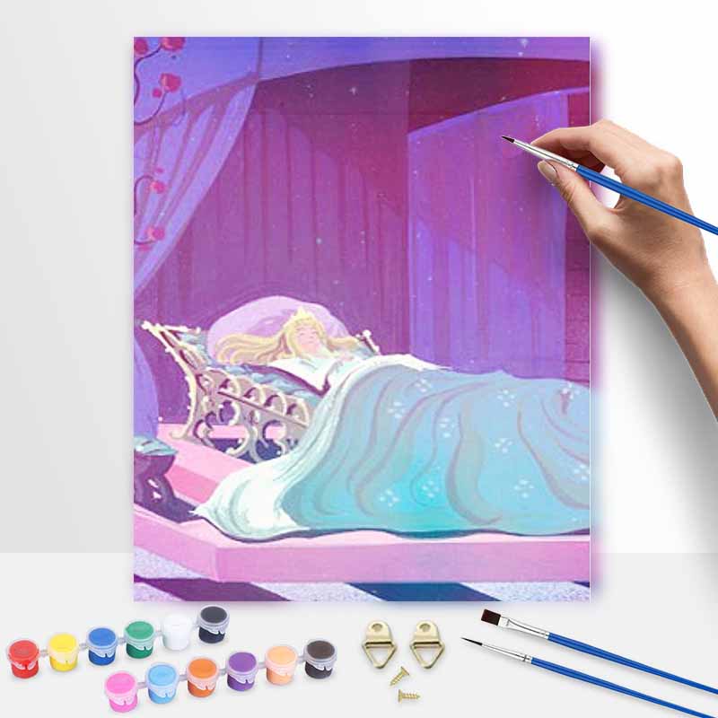 Disney Sleeping Beauty DIY Oil Painting Art Painting Kit Home Wall Decor Handmade Gift For Bedside Bedroom Princess Theme Wall Art Decor