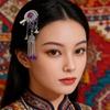 Exotic Hair Clip Side Clip with Tassels For Women Kazak Styles Hair Styling Accessory for Formal Event Costume Accessory