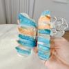Elegant Orange And White Gradient Cloud Hair Claw Clip For Classy Hairstyles