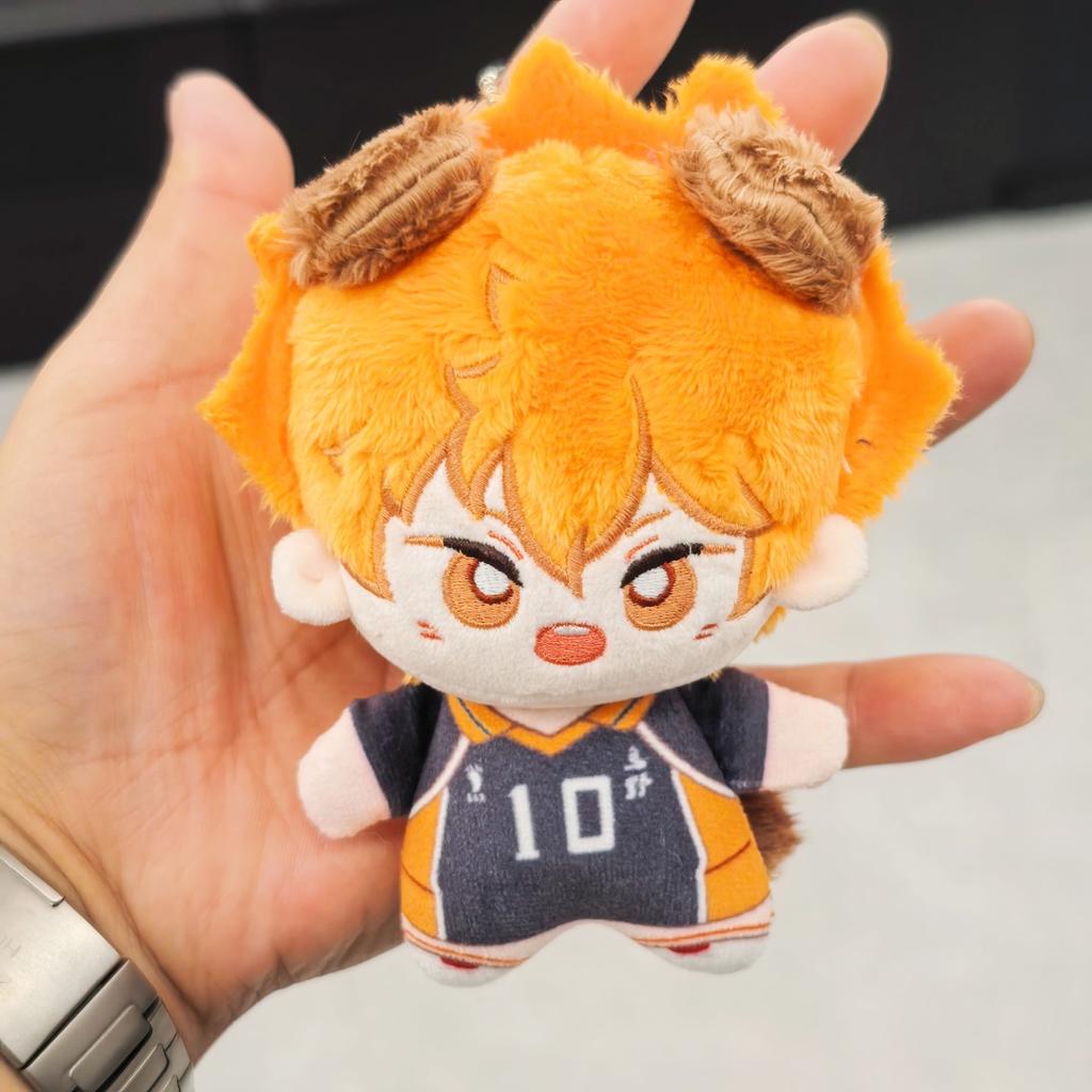 Kawaii New12cm Haikyuu Plush Toy Hinata Shoyo Keychain Tobio Kageyama Yu Nishinoya Bag Pendant Volleyball!! Stuffed Doll Gift
