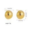 Creative Gold Plated Stainless Steel Round Geometric Earrings for Women Statement Geometric Studs Fashion Jewelry Waterproof